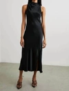 Rails Solana Satin Midi Dress In Black