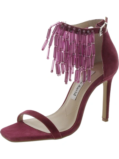 Charles David Enrich Womens Suede Ankle Strap Heels In Pink