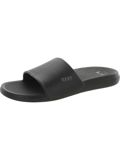 Reef Oasis Slide Mens Open Toe Slip On Slide Sandals In Black