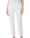 CITIZENS OF HUMANITY ISOLA STRAIGHT CROP JEANS IN WHITE WILDFLOWER