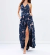 THE JETSET DIARIES IMAN FLORAL MAXI DRESS IN BLUE FLORAL
