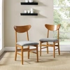 Crosley Landon 2pc Wood Dining Chairs W/upholstered Seat- 2 Chairs