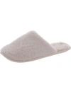 Ellen Tracy Womens Faux Fur Slip On Slide Slippers In Gold