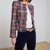 L'agence Angelina Blazer Jacket In Midnight Multi Tweed In Multi