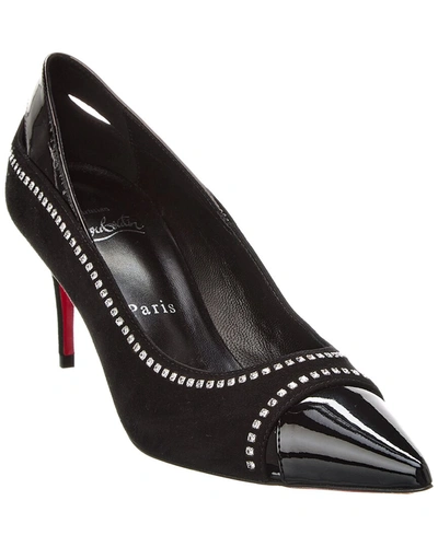 Christian Louboutin Duvette Strass 70 Patent Leather Pumps In Black