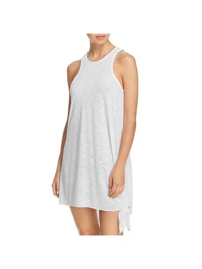 Becca By Rebecca Virtue Breezy Womens Knot Basic Dress Swim Cover-up In White
