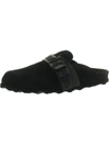 Off-white 30mm Industrial Belt Suede Sabot Flats In Black