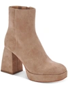 DOLCE VITA ULYSES WOMENS SUEDE ZIP UP ANKLE BOOTS