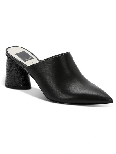 Dolce Vita Womens Slip On Leather Heels In Black