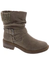 Lifestride Katie Womens Zipper Block Heel Ankle Boots In Grey