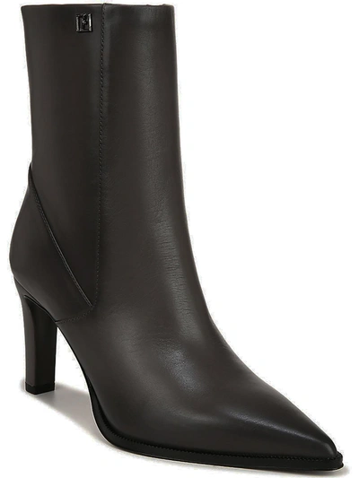 Franco Sarto Womens Leather Mid-calf Boots In Black