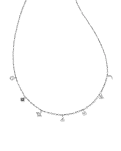 Kendra Scott Beatrix Charm Strand Necklace, 16" + 3" Extender In Silver