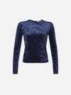 Frame Velvet Long-sleeved Top In Multi