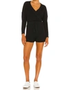 CENTRAL PARK WEST ACACIA KNIT ROMPER IN BLACK