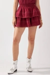 DAY + MOON GIRL'S RUFFLE LACE SKIRT IN MAROON