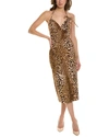 Shop Carolina Herrera Column Midi Dress In Pink