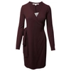 Diane Von Furstenberg Women's Linda Wrap Style Wool Cashmere Dress In Brown In Brown