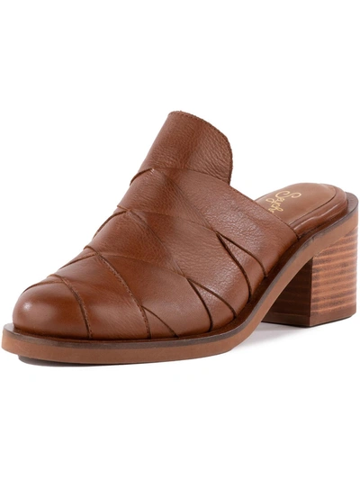 Seychelles Masterpiece Womens Leather Closed Toe Mules In Brown
