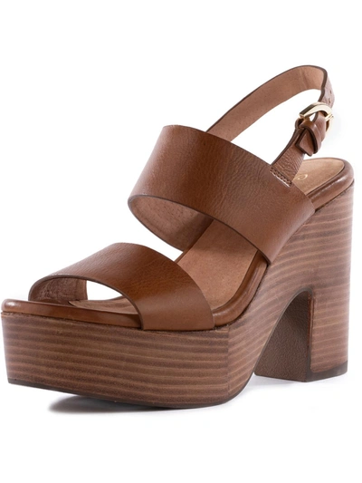 Seychelles Pleased Womens Leather Ankle Strap Slingback Sandals In Brown