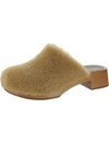 Swedish Hasbeens Fluff Clog Womens Leather Faux Fur Clogs In Multi