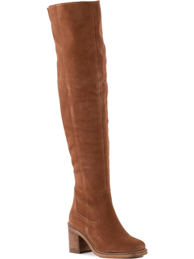 Seychelles Gifted Cognac Genuine Suede Leather Over-the-knee High Heel Boots In Brown