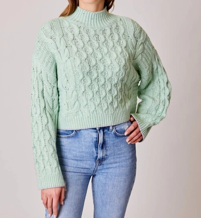 Design History Chip Sweater In Mint In Green