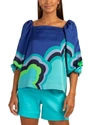 TRINA TURK RELAXED FIT VEIL TOP