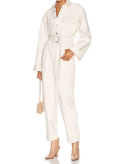 Agolde Tatum Jumpsuit In Paper In White