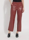 Lyssé Aimee Vegan Leather Pant In Auburn In Red