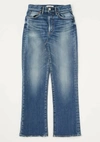 MOUSSY OTIS FLARE HIGH RISE JEANS IN BLUE