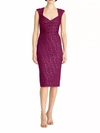 THEIA OMNIA FITTED COCKTAIL DRESS IN SANGRIA