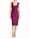 Theia Omnia Fitted Cocktail Dress In Sangria In Yellow
