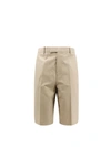 Ferragamo Logo-embossed Bermuda Shorts In Neutral