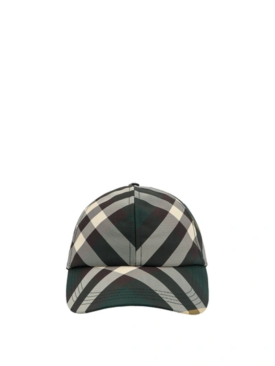 Burberry Nylon Hat With Traditional Check Print