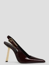Saint Laurent Lee Embellished Patent-leather Slingback Pumps