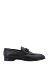 Ferragamo Foster Gancini Loafers In Hammered Leather
