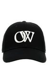 OFF-WHITE LOGO CAP HATS WHITE/BLACK