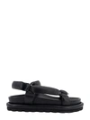 JIL SANDER PADDED LEATHER SANDALS