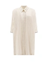 Brunello Cucinelli Long Sleeve Striped Shirt With Button-down Front
