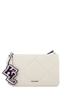 KARL LAGERFELD ALTERNATIVE MATERIAL TO LEATHER SHOULDER BAG WITH LOGO ENGRAVING