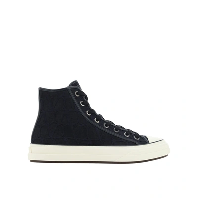 Valentino Garavani Toile Iconographe High Top Sneakers In Black