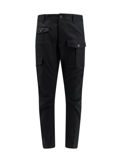DSQUARED2 COTTON CARGO TROUSER WITH LOGO PATCH