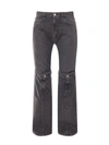 COPERNI OPEN KNEE BLACK DENIM TROUSER