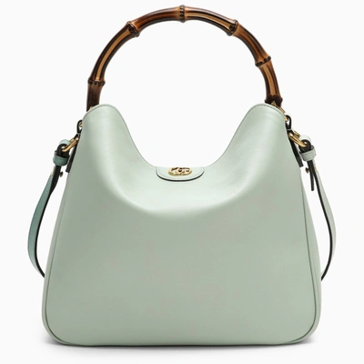 Gucci Diana Medium Sage Green Shoulder Bag In Burgundy