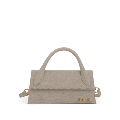 Jacquemus Le Chiquito Long Leather Bag In Gray