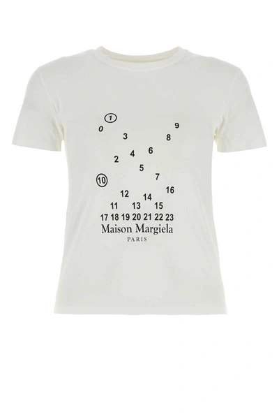 Maison Margiela Logo-print Short-sleeve T-shirt In White