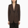 P.a.r.o.s.h Peak-lapel Single-breasted Jacket In Brown
