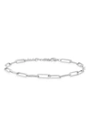 Hmy Jewelry Paper Clip Chain Bracelet In Metallic