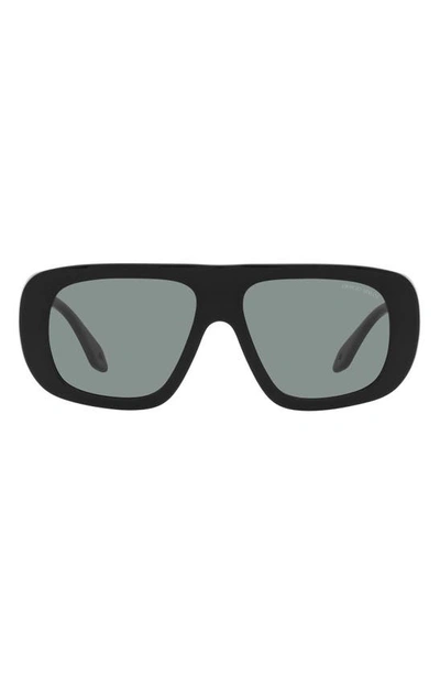 Armani Exchange 56mm Pillow Sunglasses In Black