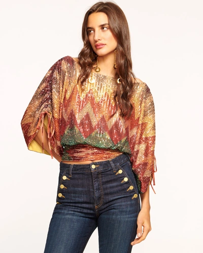 Ramy Brook Davina Sequined Blouse In Multicolor